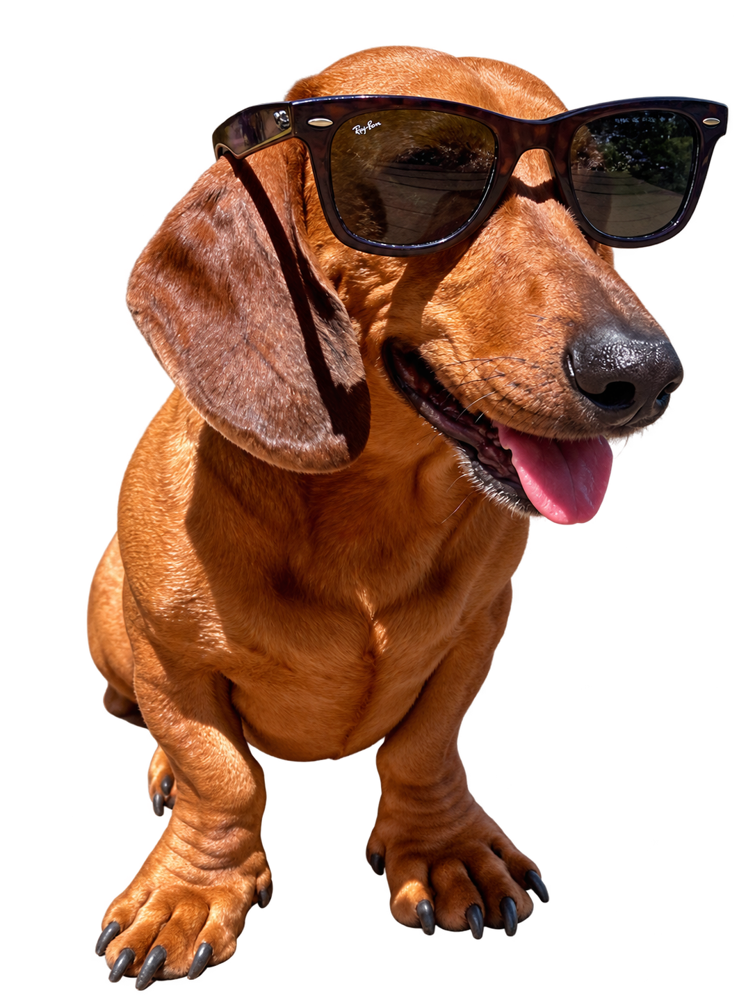 Cachorro de óculos escuros